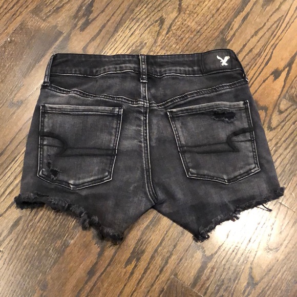 Black washed Jean shorts - Picture 2 of 4